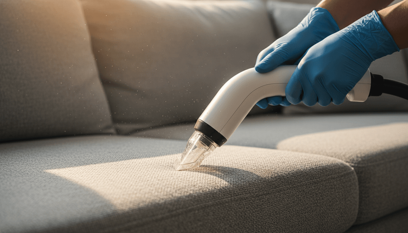 Professionele bankreiniging met gespecialiseerde apparatuur