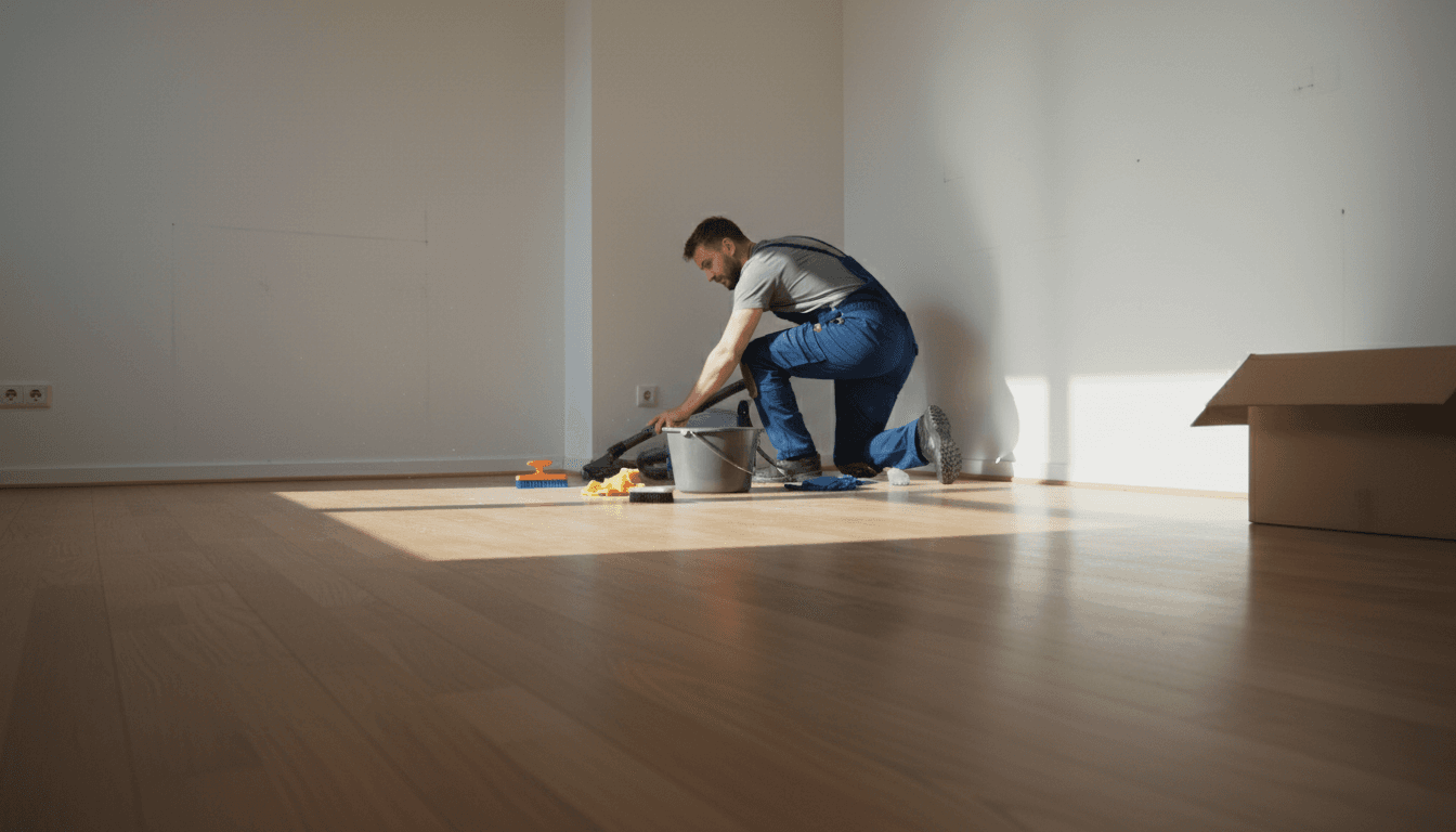 Grondige verhuisschoonmaak van lege kamer