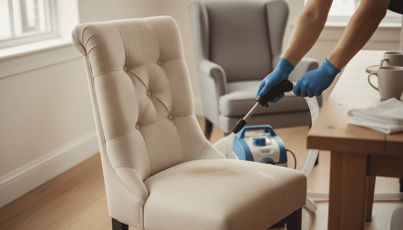 Reiniging van beklede eetkamer- en bureaustoelen